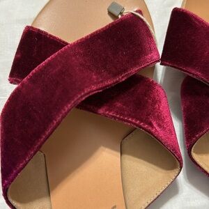 Ancient Greek Burgundy Thais Velvet Sandals